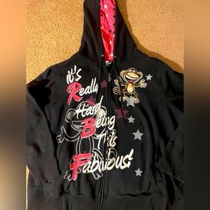 ORIGINAL Bobby Jack RBF Zip Up Sweatshirt w/ Back Design